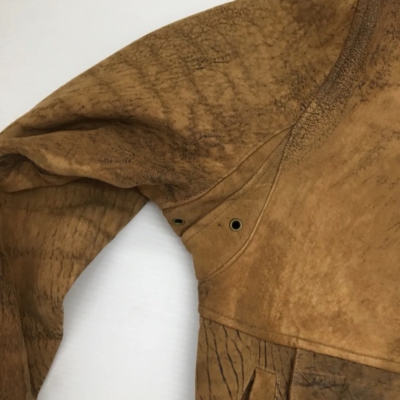 Tony Nowak Authentic Rare Brown Leather Jacket XL Made In USA - Picture 11 of 12